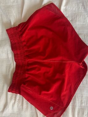 Lululemon Red Athletic Shorts